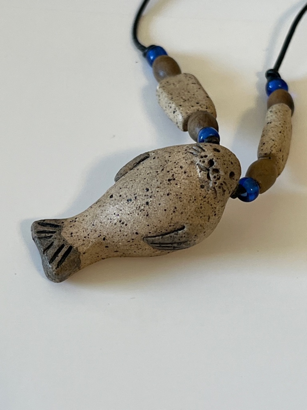 210 Handmade Ceramic Seal Whistle Necklace Vermont Studio Pottery Artisan